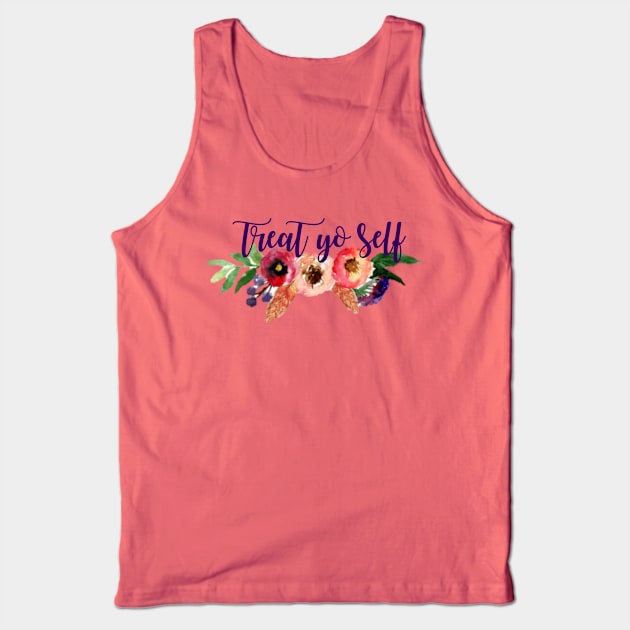 Floral Treat Yo Self Tank Top by annmariestowe